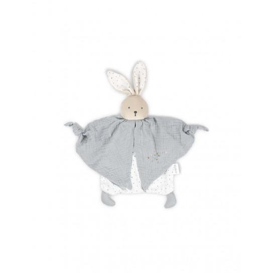 Doudou coton bio Lapinou gris