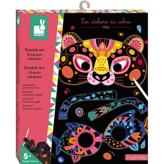 Scratch art masques et lunettes