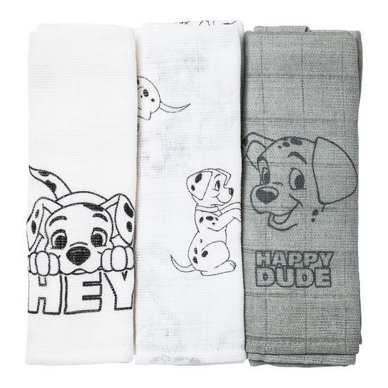 Lot de 3 langes 60X60 cm Disney Les 101 Dalmatiens