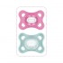 Lot de 2 sucettes comfort Rose 2-6 mois