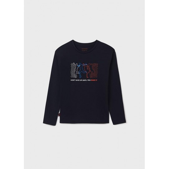 Tee shirt ML break dance Dark Navy 10 ans