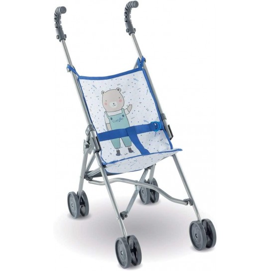 Poussette canne bleue