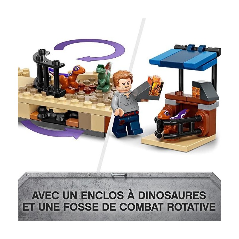 LEGO Jurassic World : Owen Grady avec un Bébé Raptor et un Pistolet  Tranquillisant 