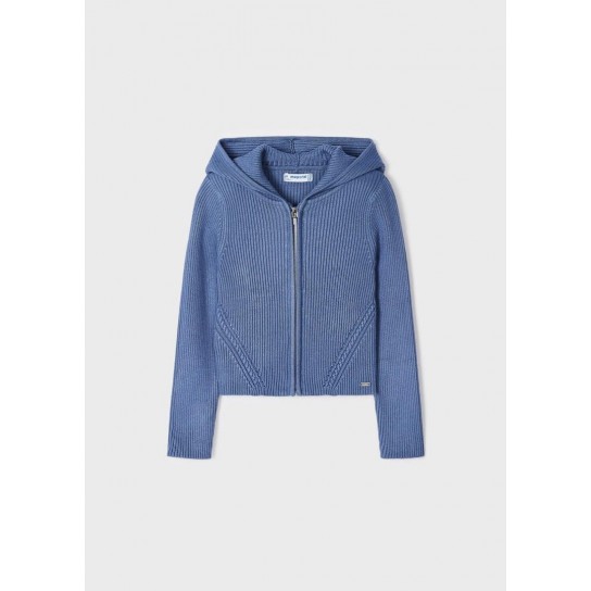 Veste en tricot zippée capuche 3 ans