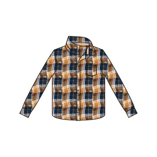 Chemise carreaux camel 10 ans