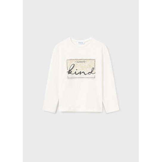 Tee shirt ML basic ecru 12 ans