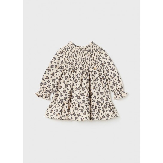 Robe nid d'abeille pois chiche 12 mois