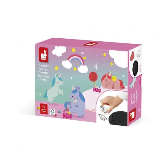 Coffret de 15 tampons Unicorn stampinoo