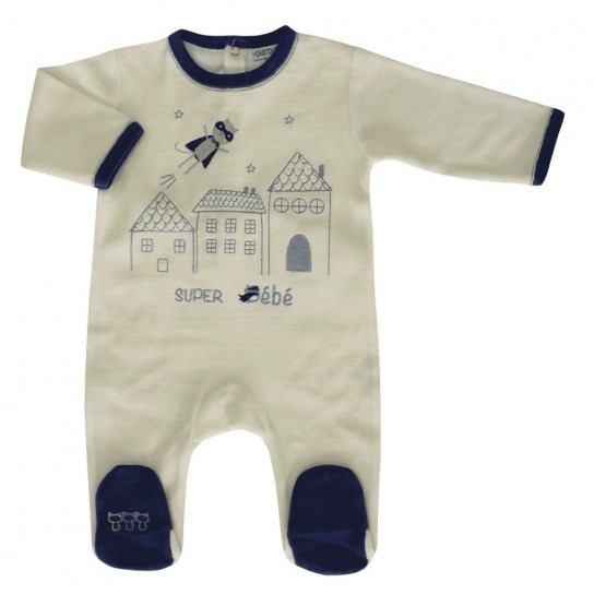 Pyjama Super Bébé Bleu 9 mois