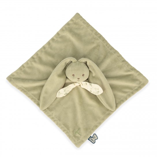 Doudou lapin vert
