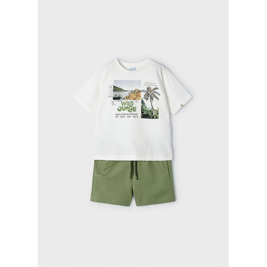 Ensemble tee shirt MC et short iguane 4 ans