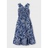 Robe midi imprimée cobalt 12 ans