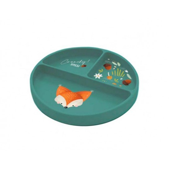Assiette plate en silicone Fox le renard Assiette plate en silicone Fox le renard