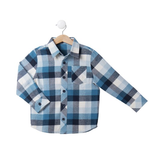 Chemise à carreaux bleu 2 ans