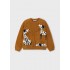 Pull en intersia petit chien camel 5 ans