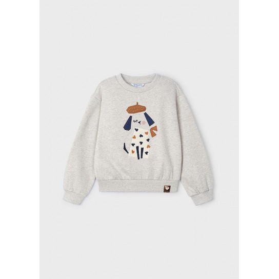 Sweat brodé crème 5 ans