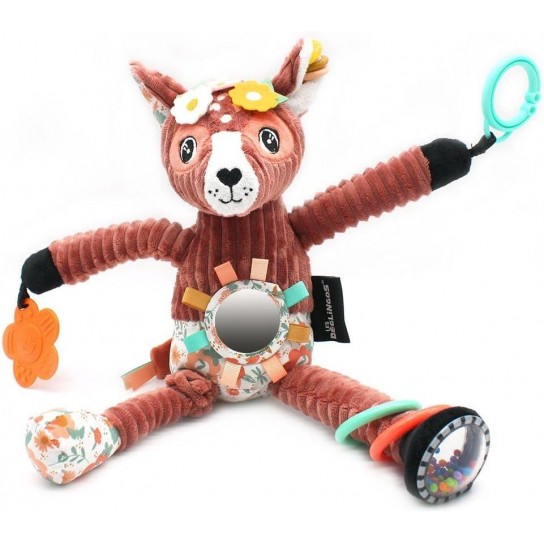 Peluche nomade d'activités Melimelos la biche