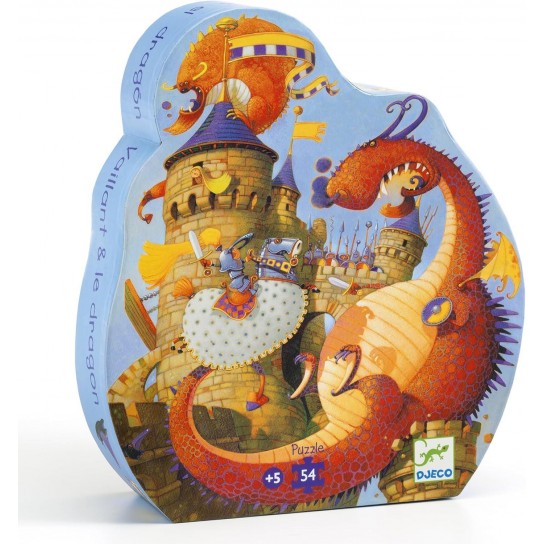 Puzzle Vaillant et le dragon 54 pcs