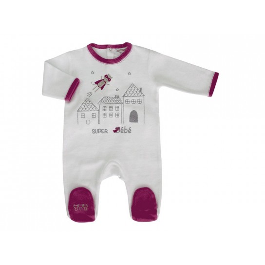 Pyjama Super Bébé Rose 6 mois