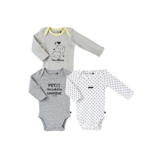 Lot de 3 Bodies Adrian 3 mois