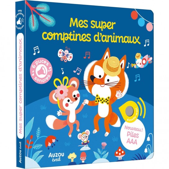 Livre sonore Mes super comptines d'animaux