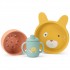 Set vaisselle silicone Trois petits lapins
