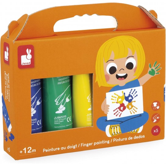 5 tubes de peinture au doigt