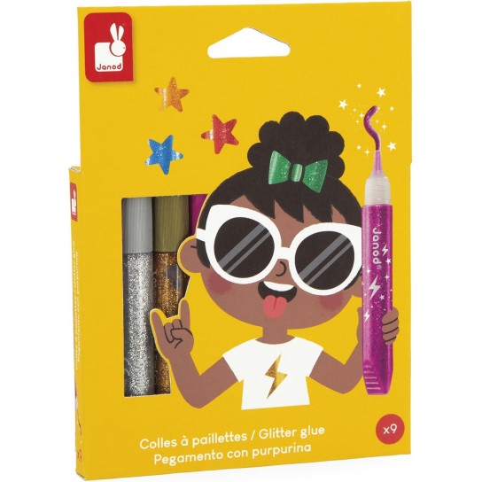 9 tubes de colles à paillettes