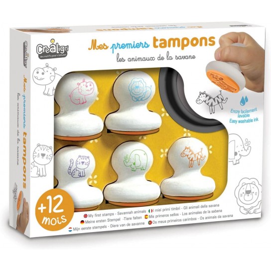 Premiers tampons animaux de la savane
