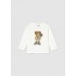 Tee shirt ML ours blanc 3 ans