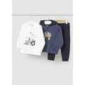Ensemble 3 pièces survêtement thème animaux 2 ans