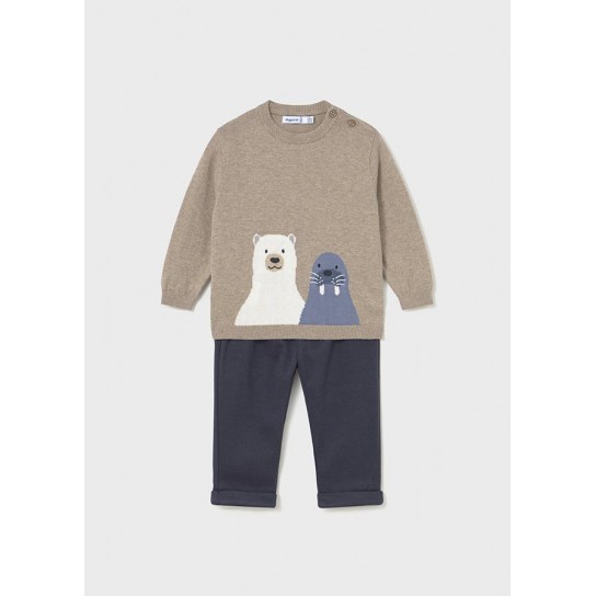 Ensemble pull et pantalon animal 12 mois