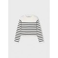 Pull tricot rayé marin 8 ans