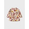 Robe en fourrure imprimée argile 18 mois
