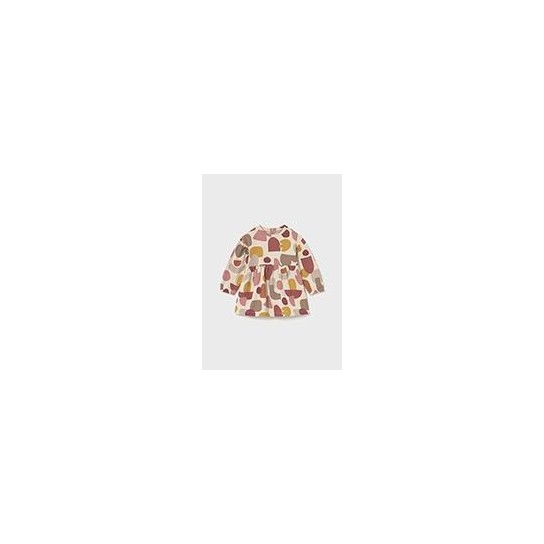 Robe en fourrure imprimée argile 18 mois