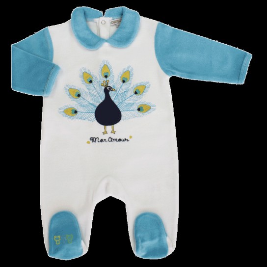 Pyjama Paon Bleu 23 Mois Mon Bebe Calin