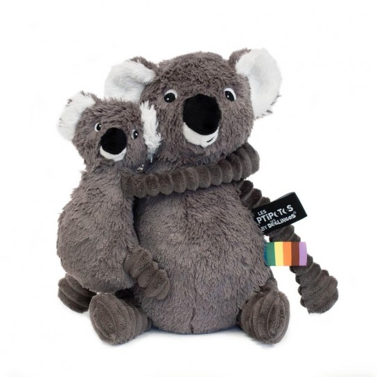 Trankilou koala gris maman/bébé