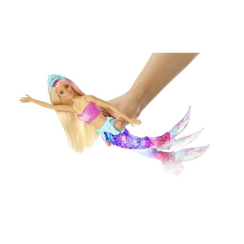 Poupée Barbie sirène Dreamtopia Couleurs et lumières - Label Emmaüs