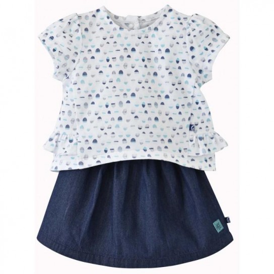 Ensemble jupe aurelie imprime 12 mois