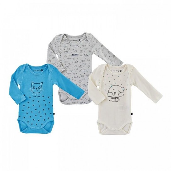 Lot de 3 bodies Donaldo bleu 6 mois