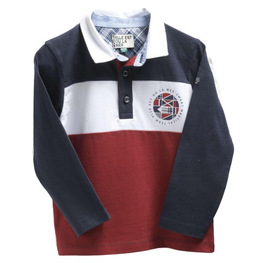Polo ML tricolore 4 ans