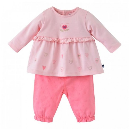 Ensemble tee shirt et pantalon Emma rose 12 mois