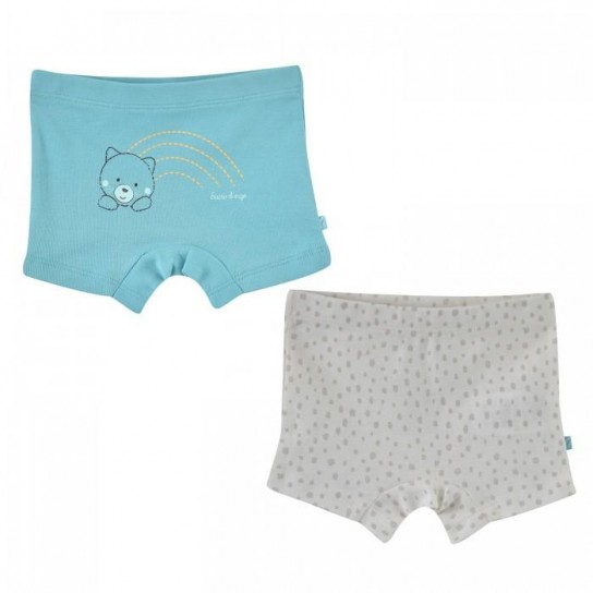 Lot de 2 boxers turquoise 12 mois